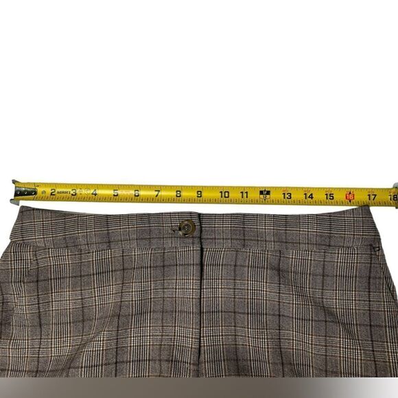 Vintage Dalia Collection Brown Plaid Wide Leg Pants Bootcut Academia Business - Picture 7 of 11